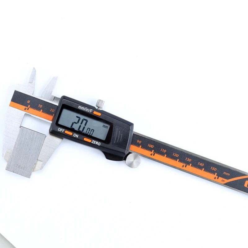

6 Inch 150mm Digital Electronic Vernier Caliper MM Inch LCD Stainless Steel Gauge Fraction Micrometer Precision Measuring Tool