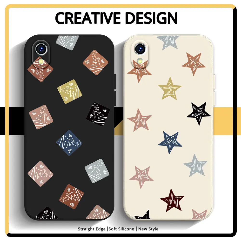 Fashion Style Case For Vivo 1820 1906 1904 1811 1907 1940 1941 1801 1807 1804 1818 1606 1608 1724 Shockproof Soft Silicone Cover