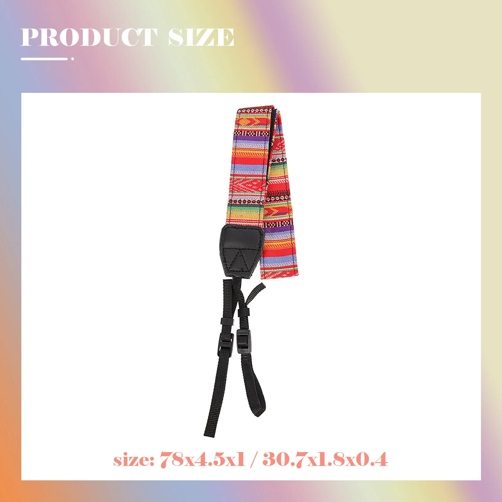 

2Pcs Ethnic Style Camera Shoulder Strap Adjustable Neck Crossbody Mirrorless Dslr Camera Safety Lanyard Photography Accessories