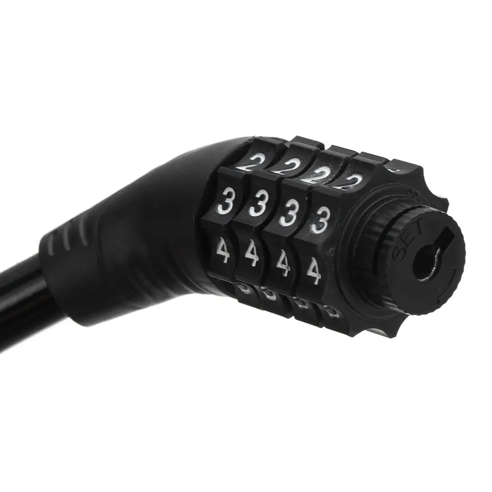 Accesorios para bicicletas Cadena de cables Ciclo Seguridad Candado para bicicletas Número de combinación Candado con contraseña de 4 dígitos