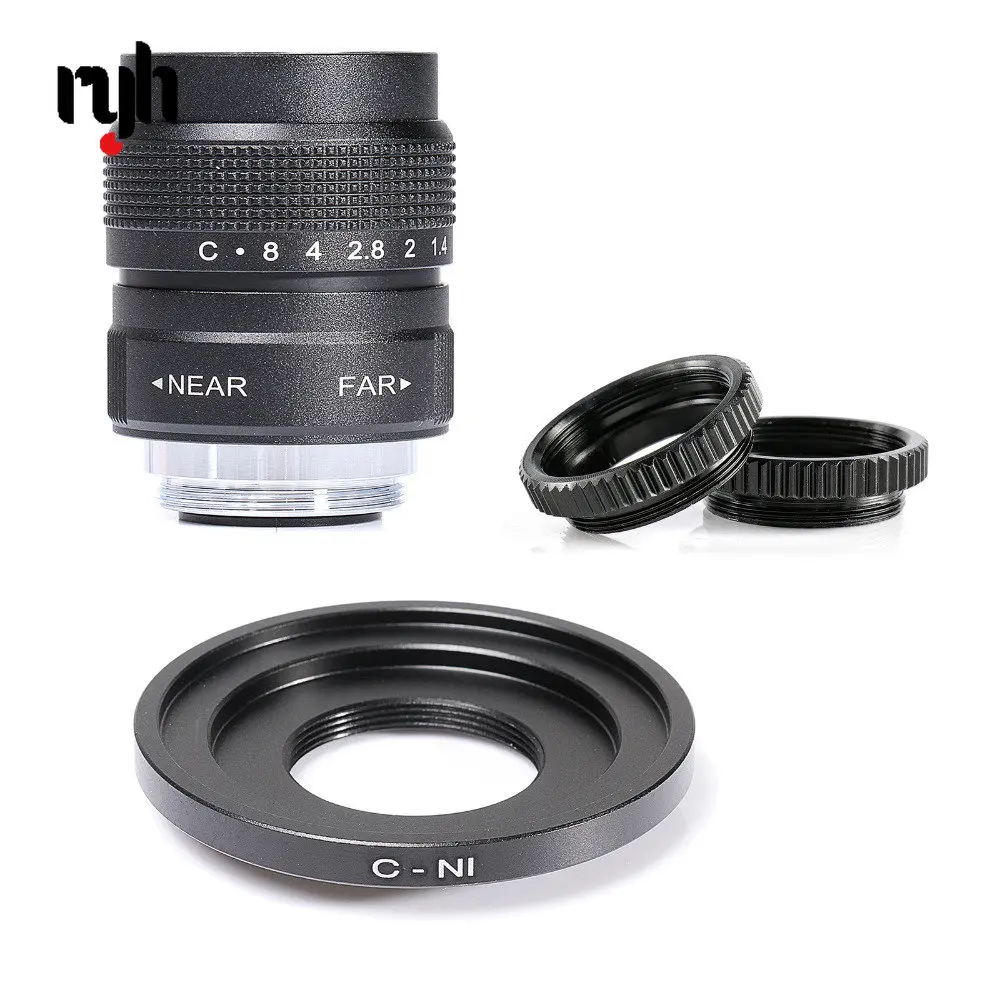 25mm F1.4 CCTV TV  camera lens + C-N1 Mount Ring for Nikon 1 J5 S2 J4 V3 AW1 S1 J3 V2 J2 J1 V1 camera