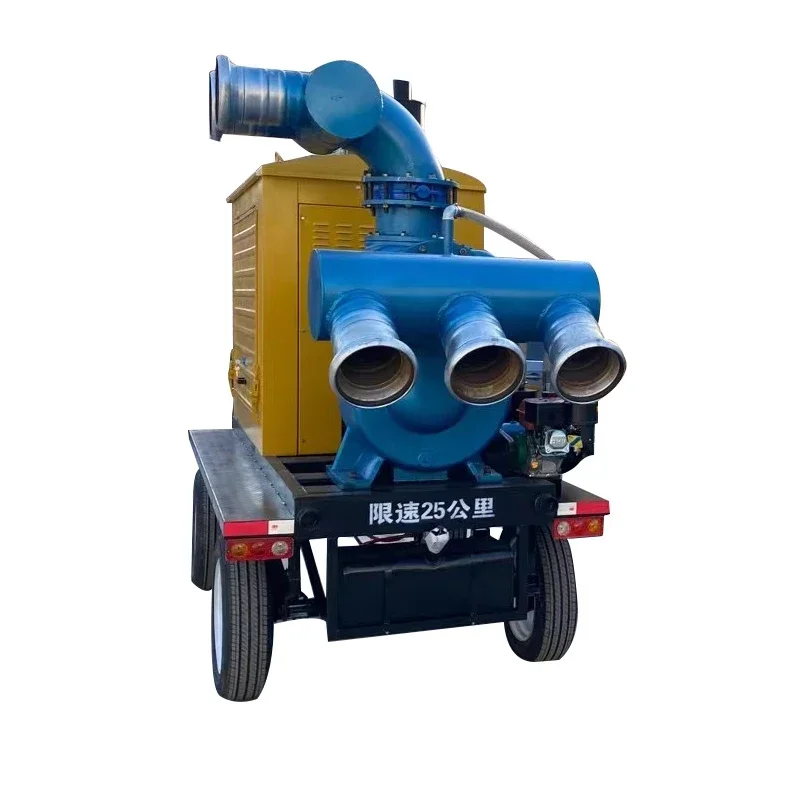 Hot saleMost Popular Two / Four Wheel 350m3/h Agriculture Irrigation Centrifugal Pump Diesel Engine End Suction Clean Water Pump