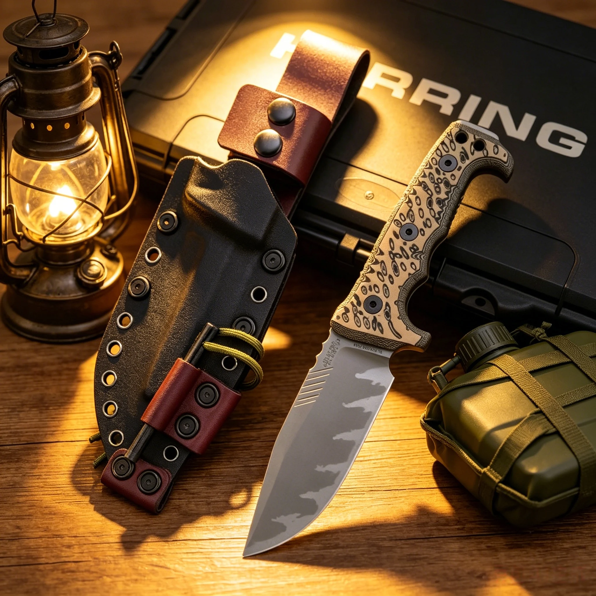 Miller Bros-M8, an outdoor heavy-duty straight knife, made of Z-WEAR steel, featuring a rugged style for camping.