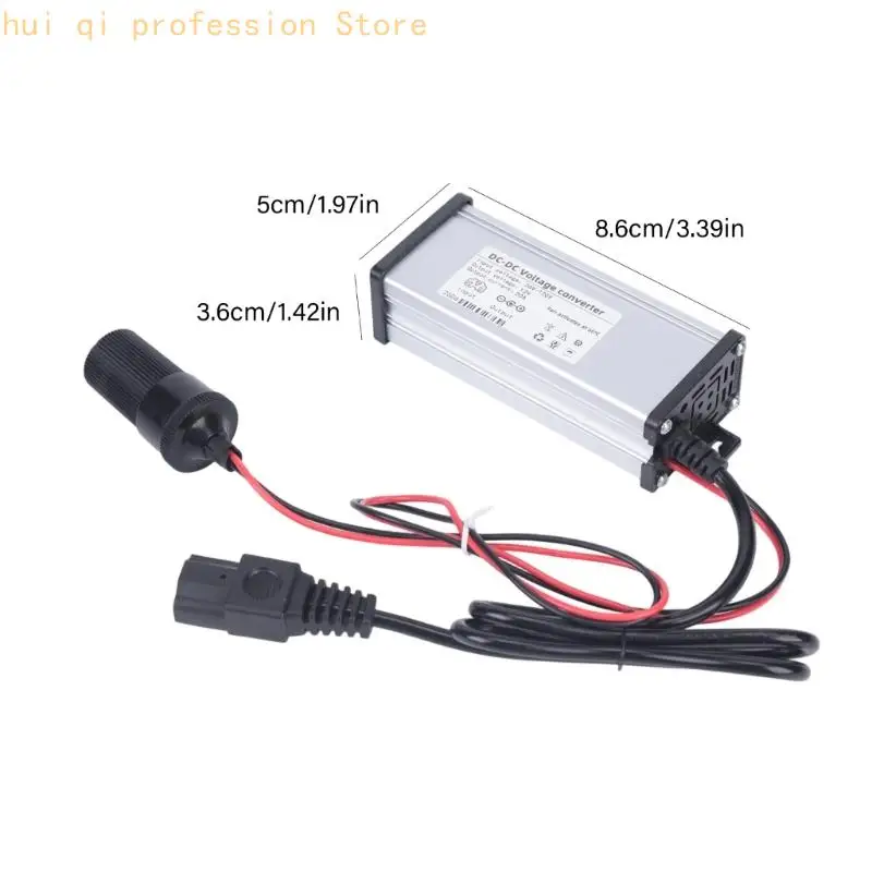 DC36V-120V zu DC12V Spannungswandler Step-Down-Modul mit Autosteckdose, 3-poliger Eingang für E-Bike-Scooter-Motorrad H8WE – Detail 6