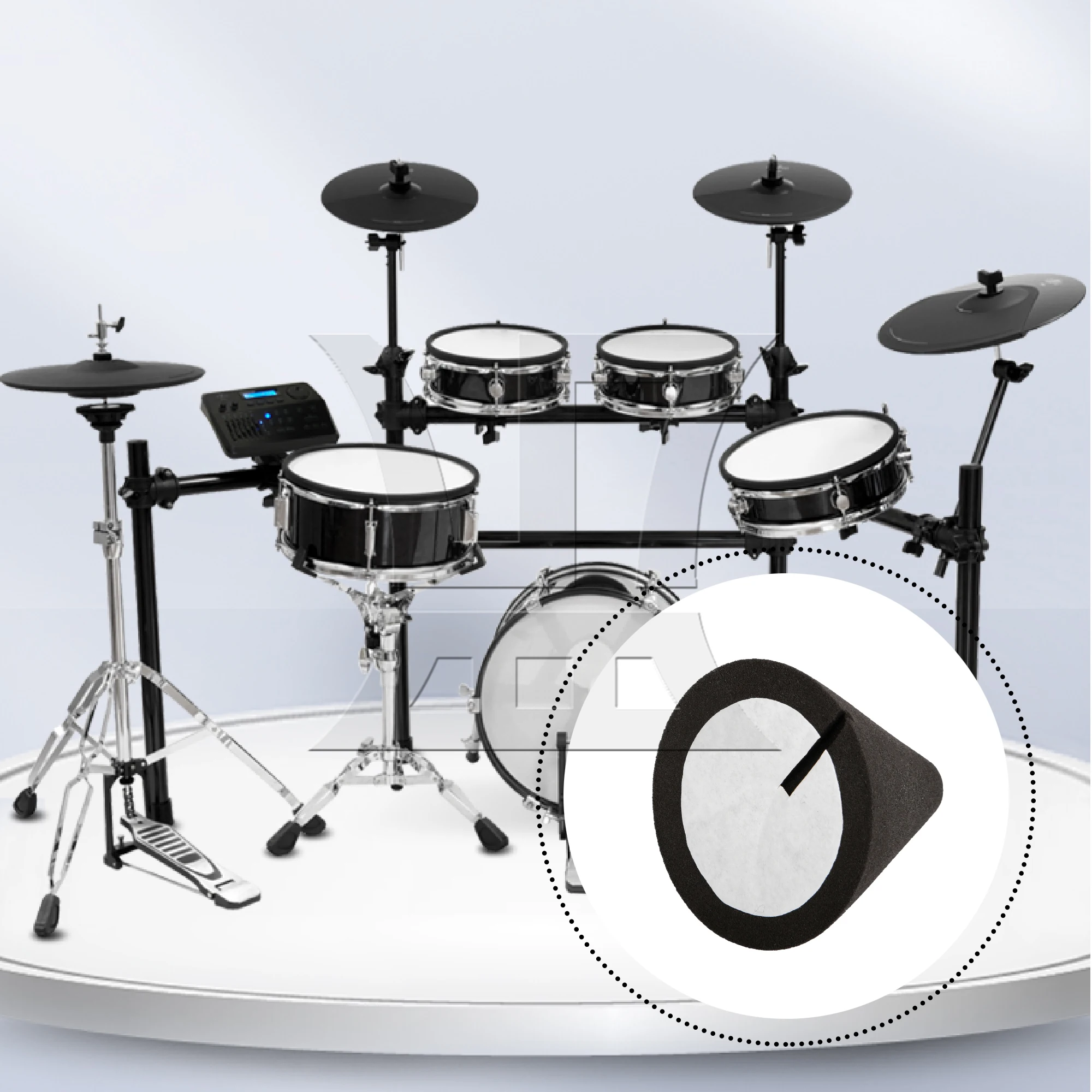 Yibuy 1.37x1.45 بوصة آلة موسيقية بيزو الزناد مخروط استبدال الطبل الإلكتروني