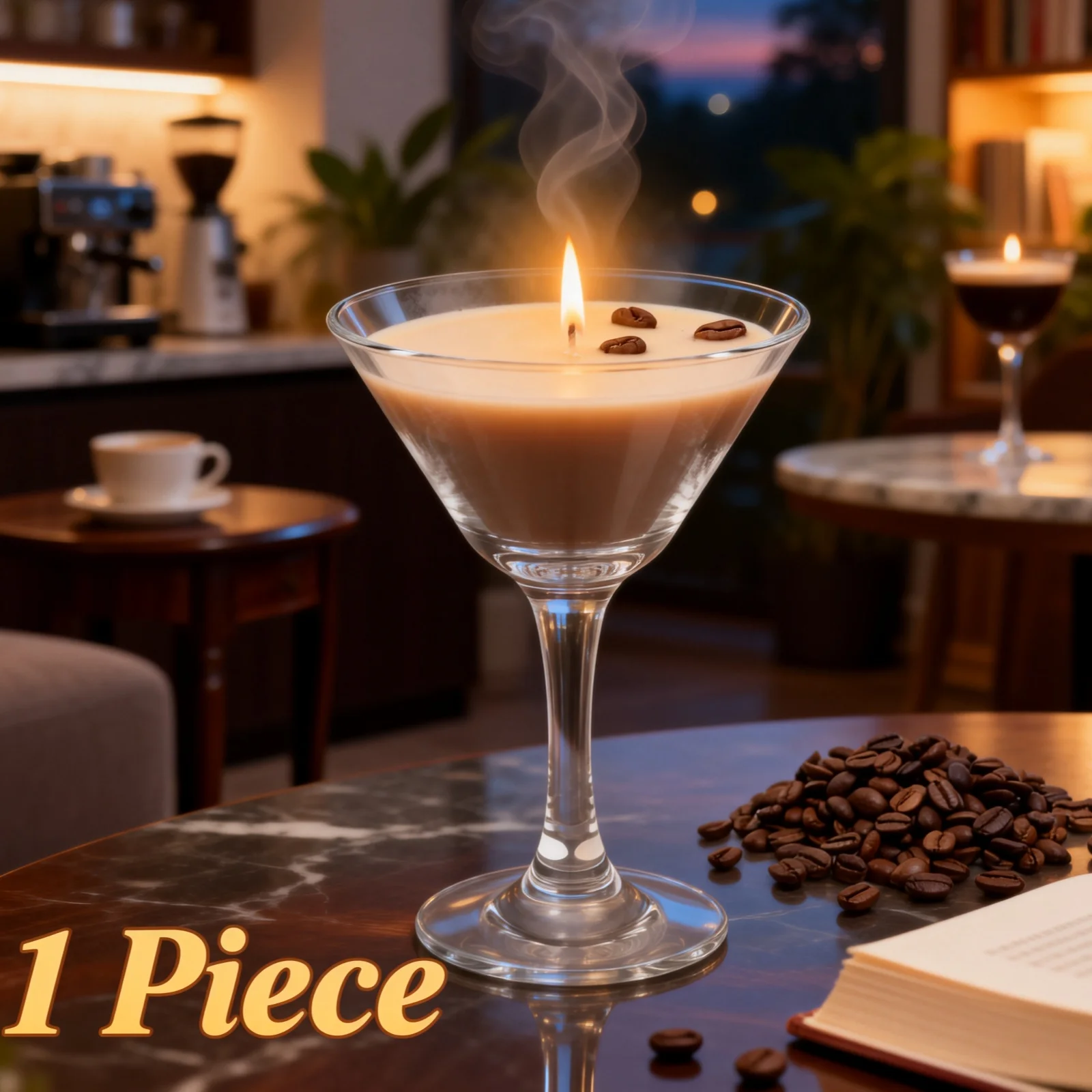 1Pc Scented Candles Espresso Martini Candle Decorative Coffee Martini Candle Elegant Coffee Bar Decor Candle for Women Girl Gift