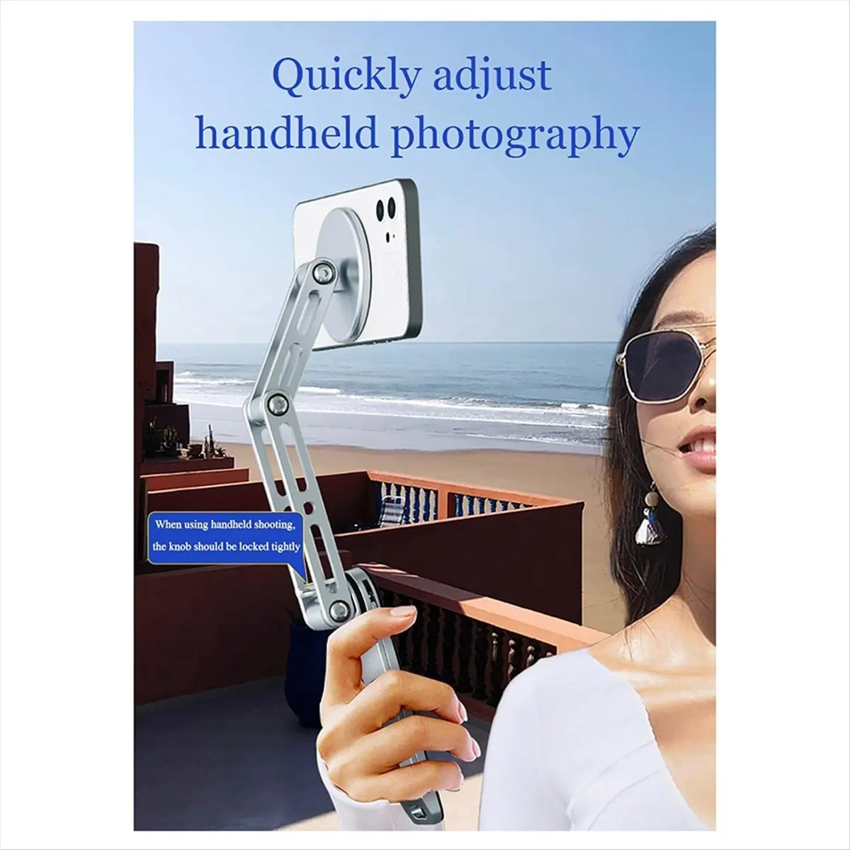 2 en 1 para teléfono soporte para tableta palo Selfie aluminio 360 ° Giratorio plegable para viajes y escritorio