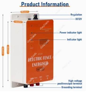 5/10/20 km Electric Fence Energizer Charger High Voltage Pulse Controller Poultry Farm Fence Insulators For Animals Fence