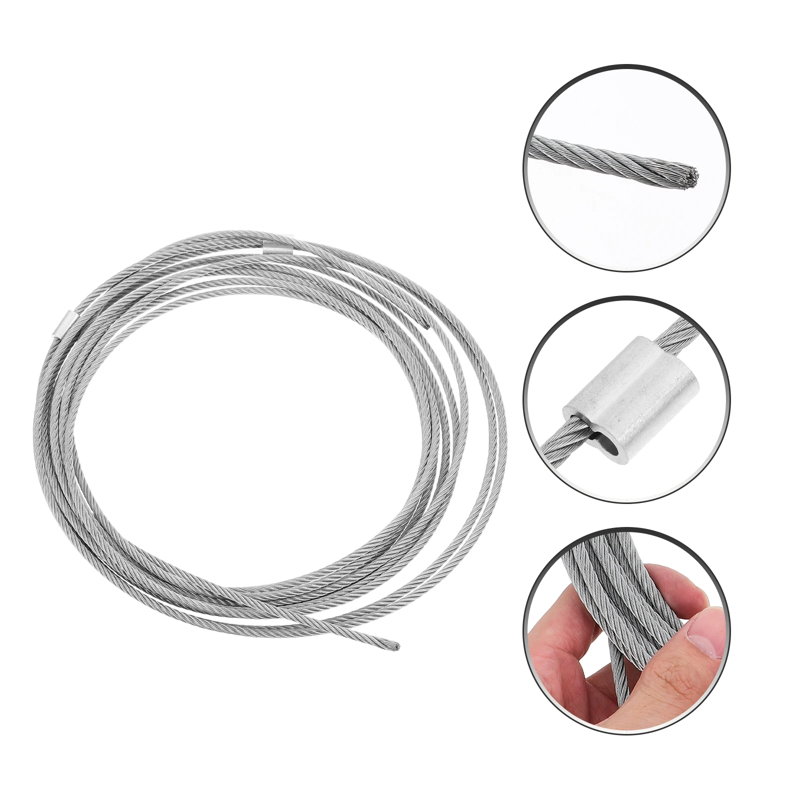 

Heavy Duty Cable Replacement Steel Wire Rope Durable Safety Pull Cord For Garage Door Opener Parts Strong Reliable Lifting