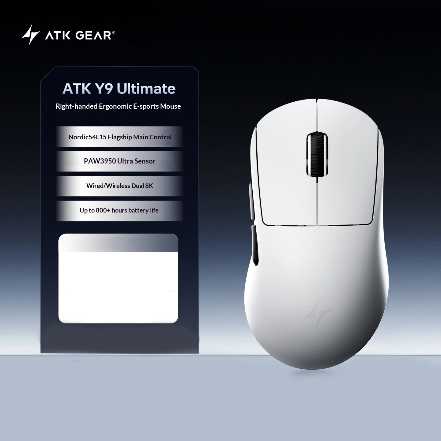 ATK Dragonfly Y9 Series Mouse Wireless/Wired Right Hand Ergonomics