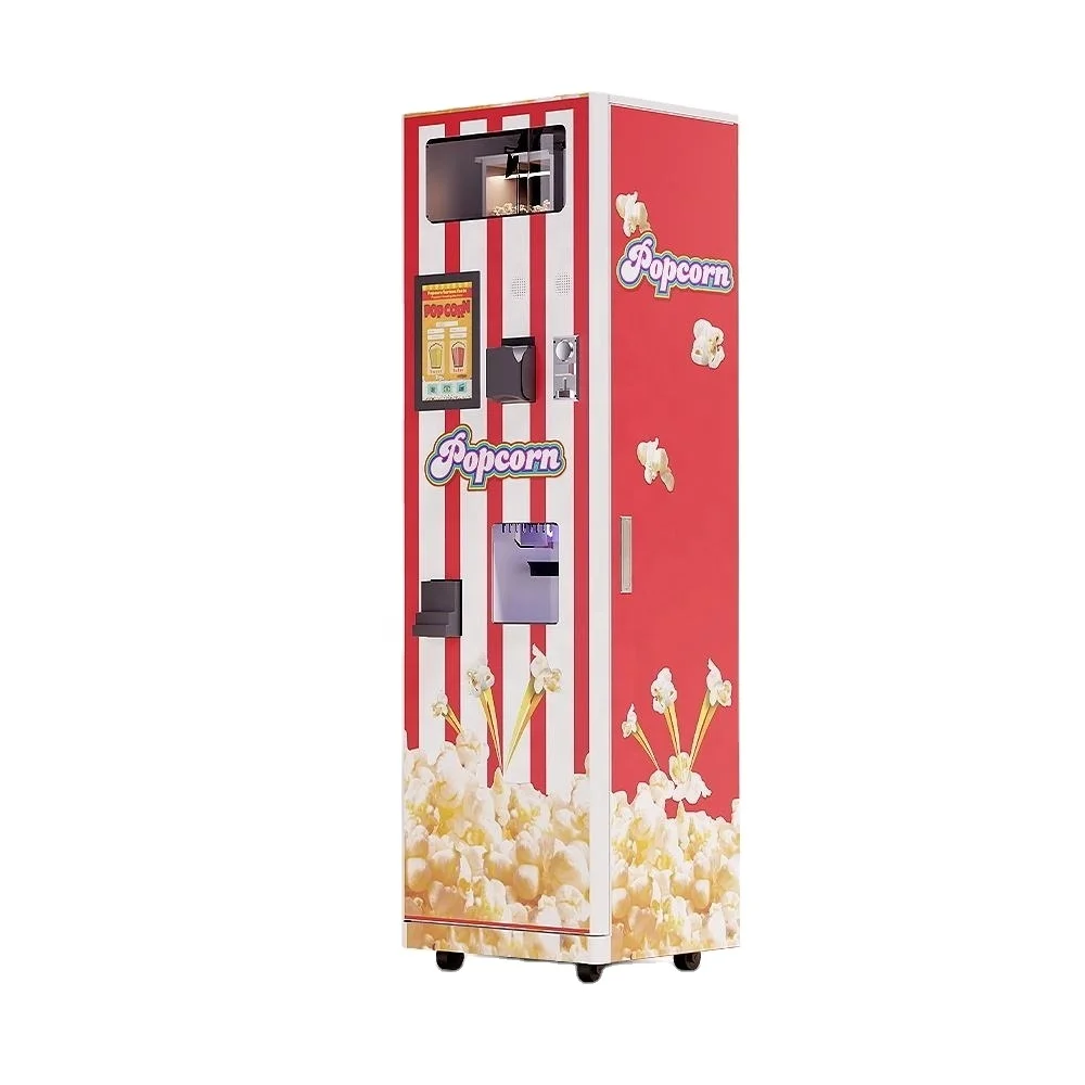 FOODLINE Space Saving Popcorn Vendor Transparent Observation Window Auto Stop Overheat Safe Snack Retail Gear