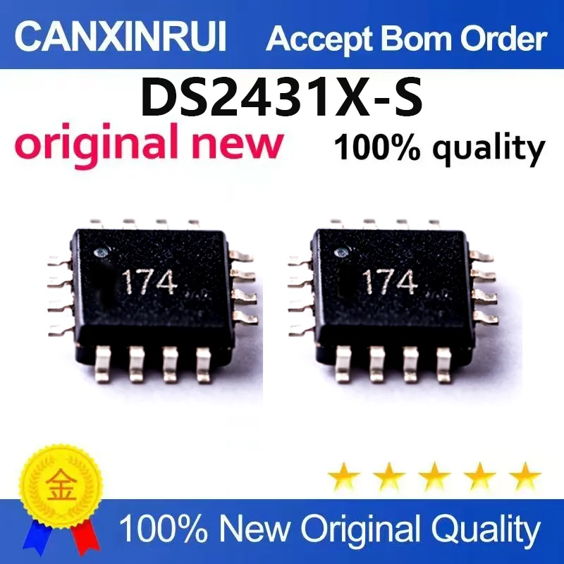 (5pcs-100pcs)Brand new original DS2431X S+package 6-UCSP electrically erasable programmable read-only memory chip IC