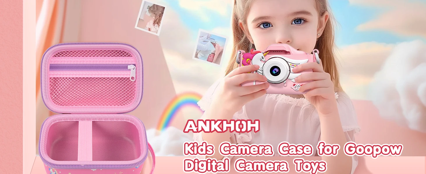 (Case Only) Kids Camera Case for Goopow/for Mgaolo/for CIMELR/for Seckton/for OZMI/for Dylanto Digital Camera Toys