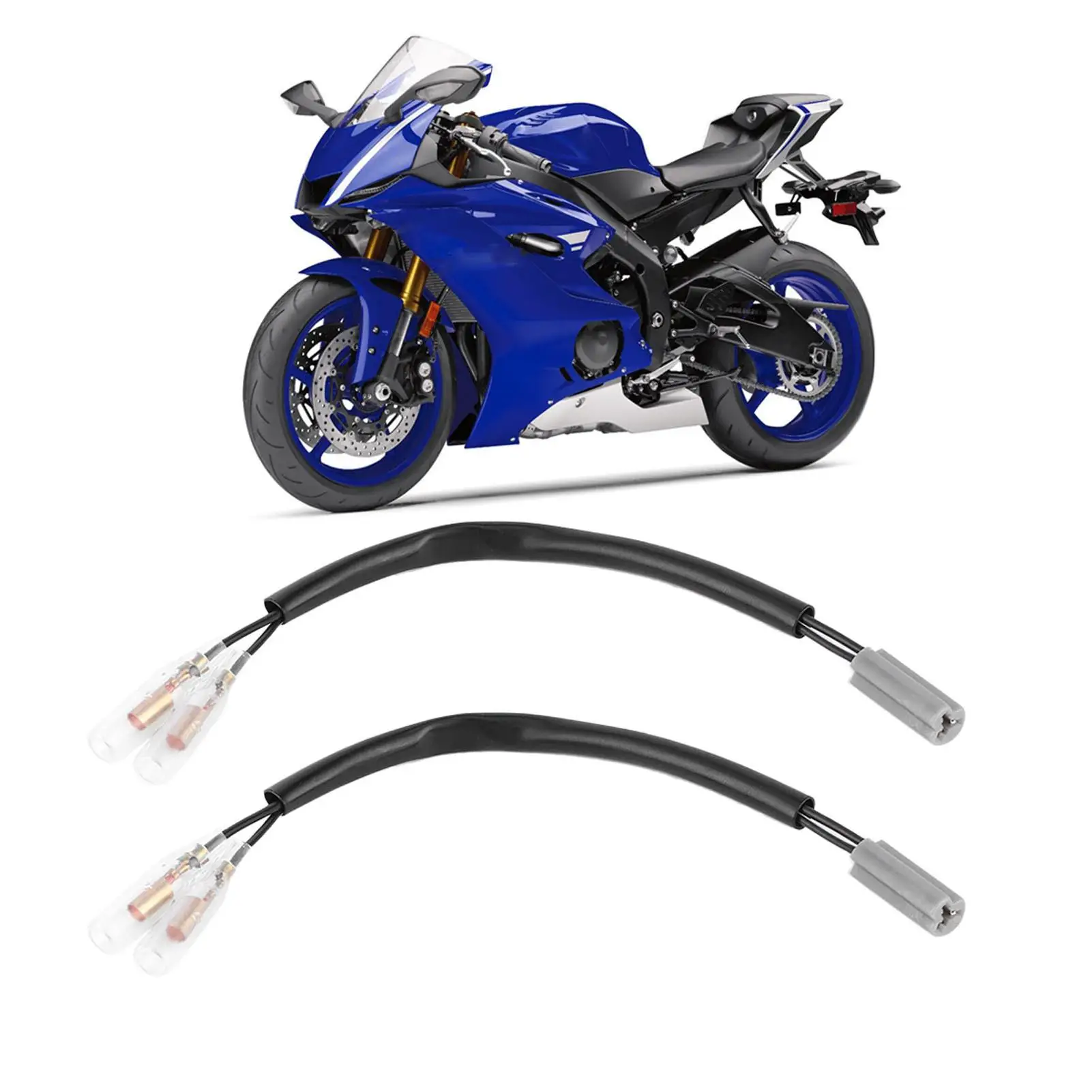 Adattatore per cablaggio indicatori di direzione Spina per cablaggio indicatori di direzione Plug and Play Sostituzione in plastica metallica per yzf -R6S 06-09 per moto