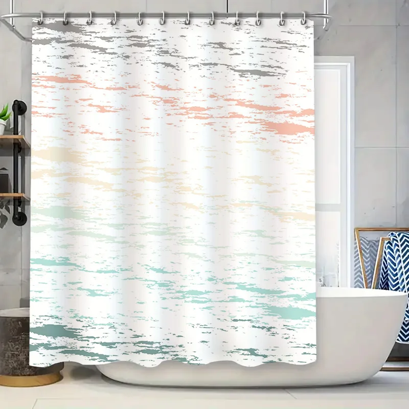 

Модная занавеска для душа с водонепроницаемым принтом, современный домашний декор для ванных комнат, простая установка и обслуживание, доступная