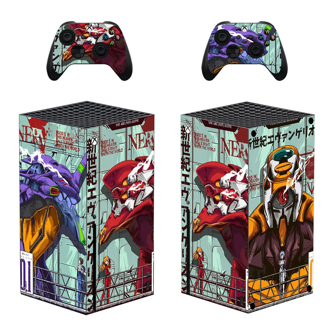 New Anime Skin Sticker Decal Cover for Xbox Series X Console and 2 Controllers Skins Vinyl