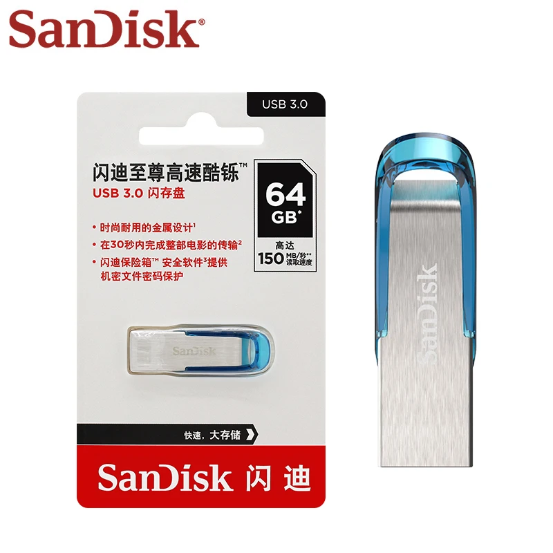 SanDisk-Pen Drive USB para PC, CZ73, unidade flash, pendrive, pen drive, 64GB, 128GB, 32GB