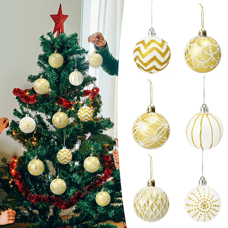 

30pcs/box Christmas Balls Christmas Tree Ornaments Ball Xmas Hanging Tree Pendants Merry Xmas Decor For Home New Year 2025 Noel