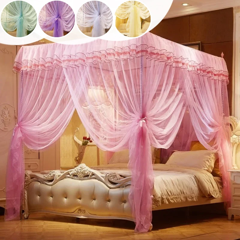 

Summer Mosquito Net Palace Princess Canopy Tent King/Queen Size for Encrypted Mesh Girls Kids Bedding Living Room Moustiquaires