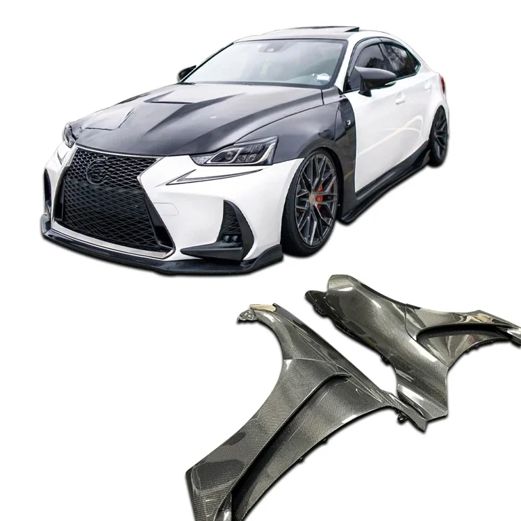 Carbon fiber front fender Side skirts For 2013 and 2017 lexus IS300 IS250 IS200 Upgrade GSF version Body kit