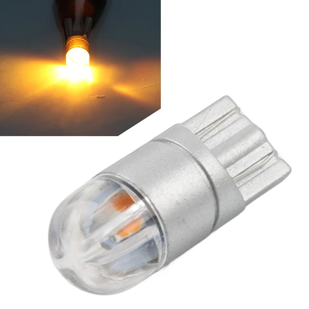 1x T10 2SMD 3030 W5W 194 168 LED Reading License Plate Light Side Lamp DRL Amber Universal Car Lighting Accessories
