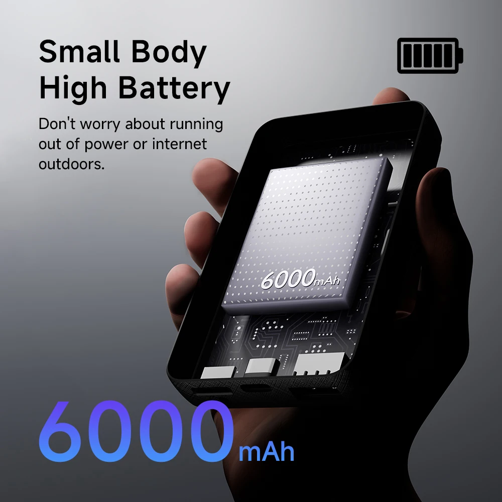 4G Lte Router Wireless Wifi Portable Modem Mini Outdoor Hotspot Pocket Mifi 150mbps Sim Card Slot Repeater 6000mAh Long life