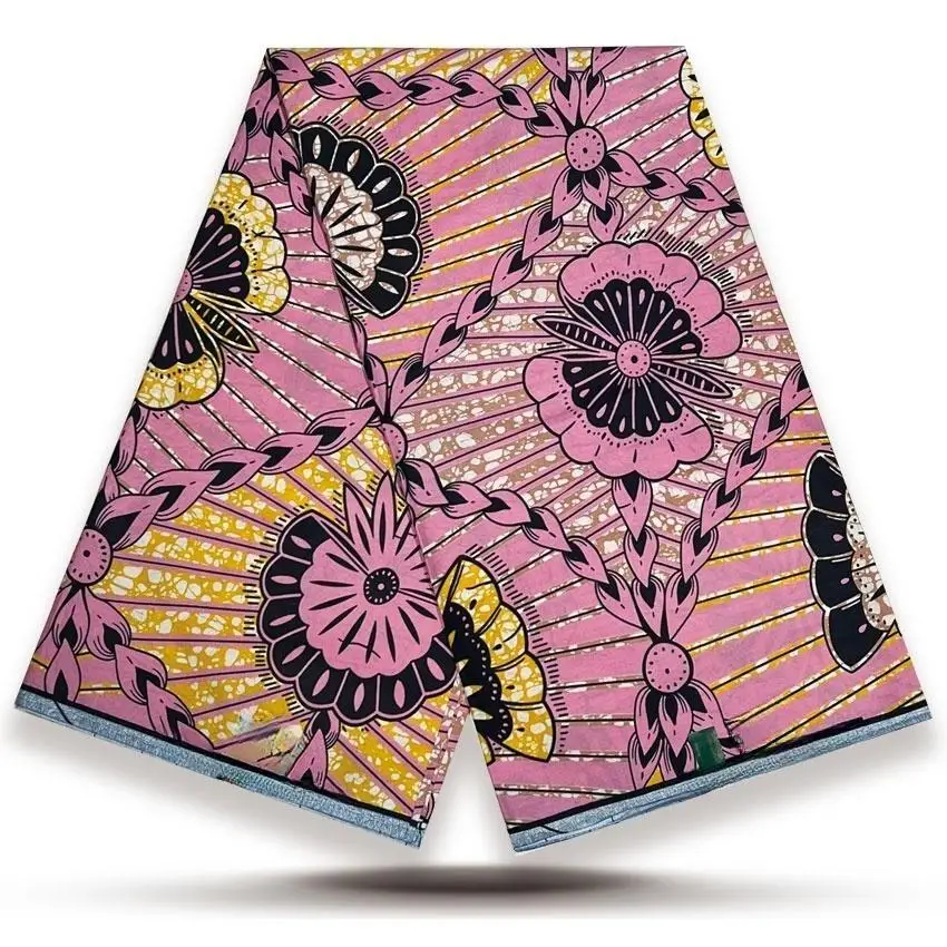 Verdadeiro holandês africano super cera 100% algodão cera real pagne holandês impressão holandesa pano de tecido de alta qualidade 6 metros atacado