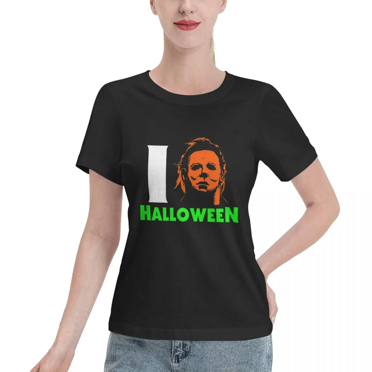 

Halloween Lovers Luxury T Shirts for Women's Summer Print Shirt Cotton High Quality Clothing Streetwear