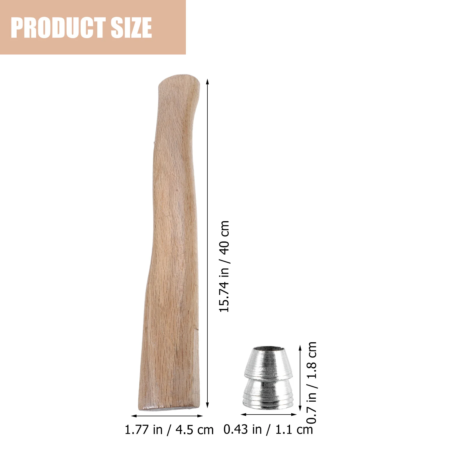 

1Set Hatchet Handle Wood Replacement Wooden Handles Woodworking Tools Wedge Set Metal Wedges Easy Install Hatchet Handle