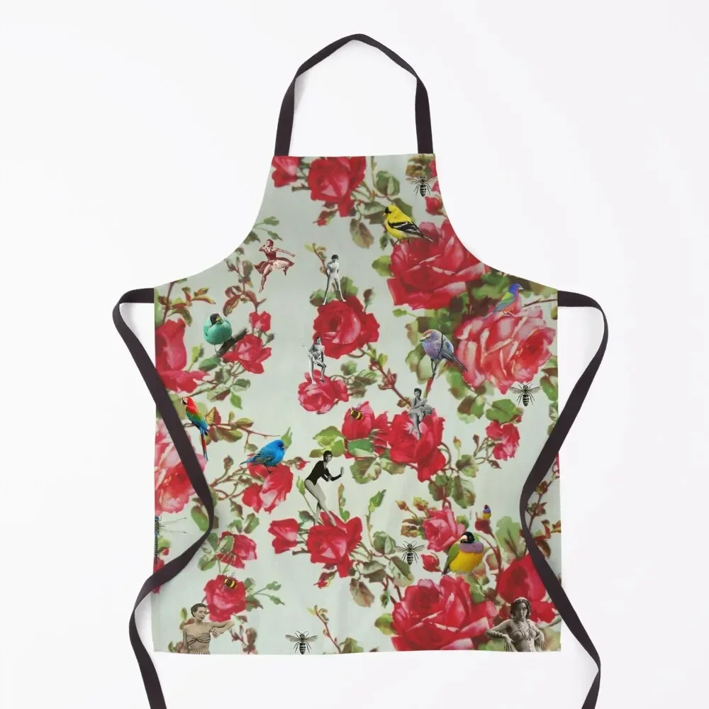 

2020 Rose Garden Apron chefs For Women Kitchen Chef Uniform Chef Uniform Woman Apron