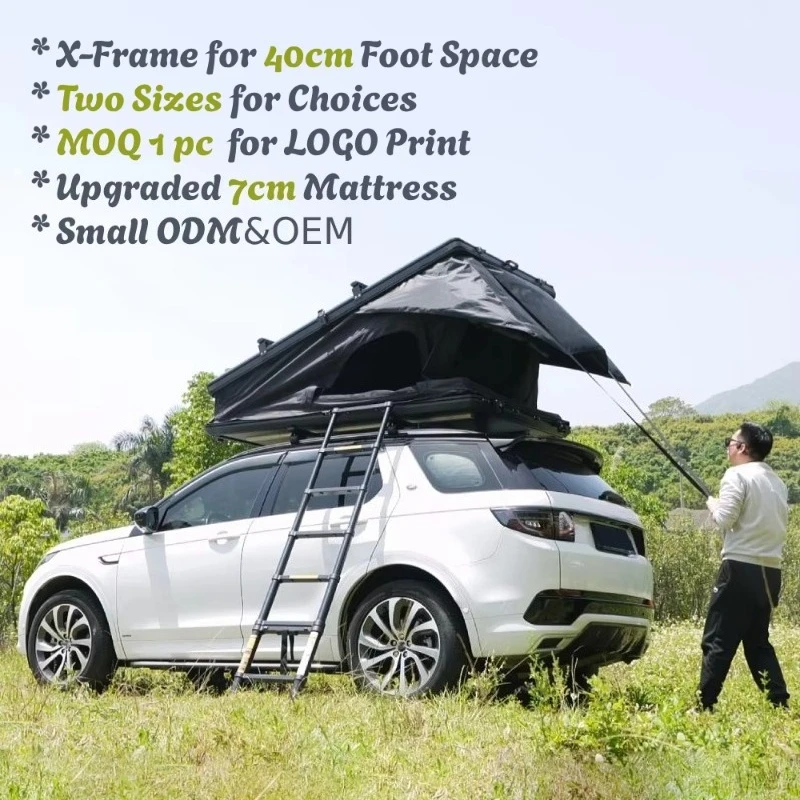 Aluminium Triangle Shell Camping SUV Car RoofTop Tent Hard Shell Cover Car Roof Top Tent for Sale