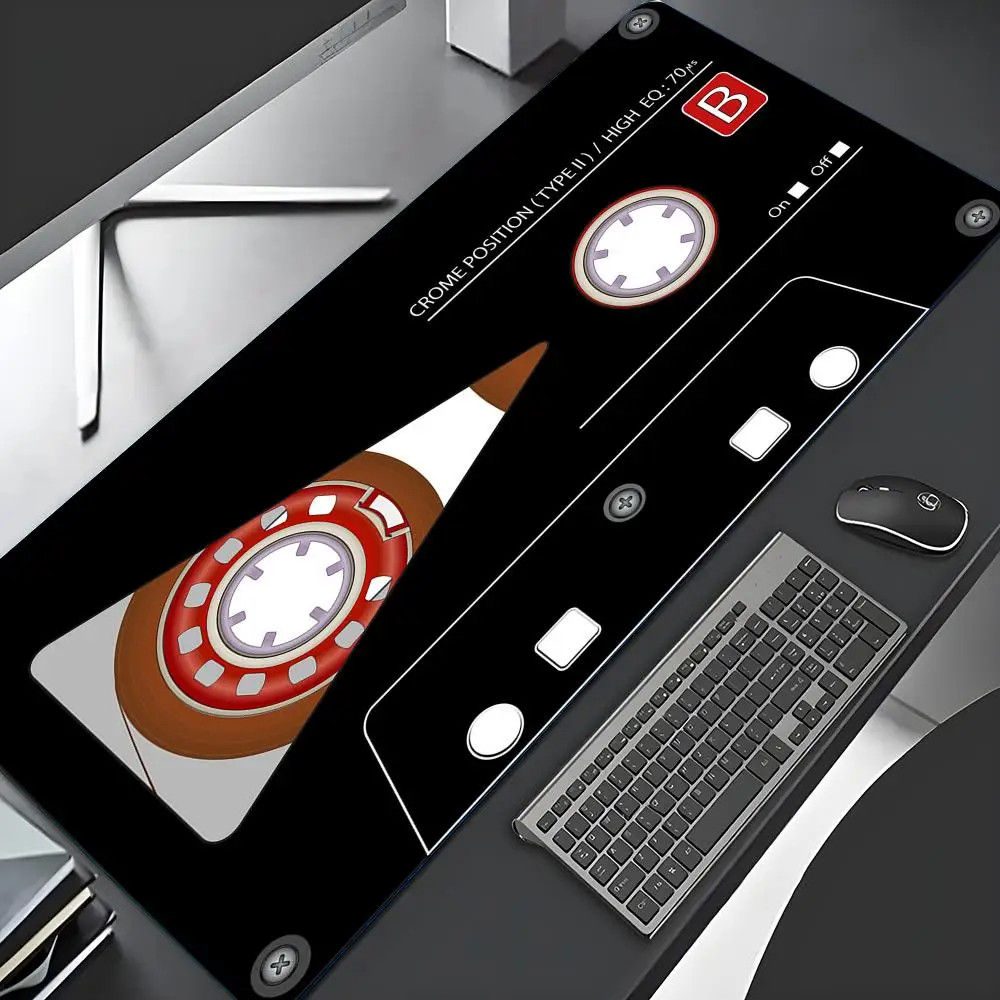 

Large Vintage Cassette Music Tape Computer Mouse Pad Speed Desk Mat Mousepad Gamer Gaming Accessories Keyboard Cabinet Mats