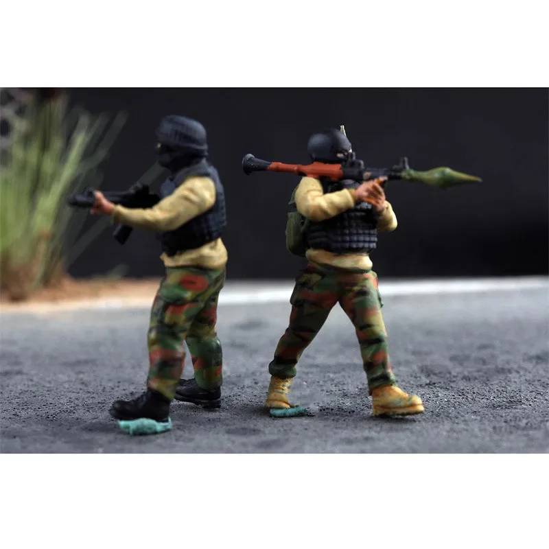 1:72 Schaalmodel 3D Afdrukken Geschilderde Hars 8 Stuks Team Action Figure Soldaten DIY Scène Accessoire Collectie Display
