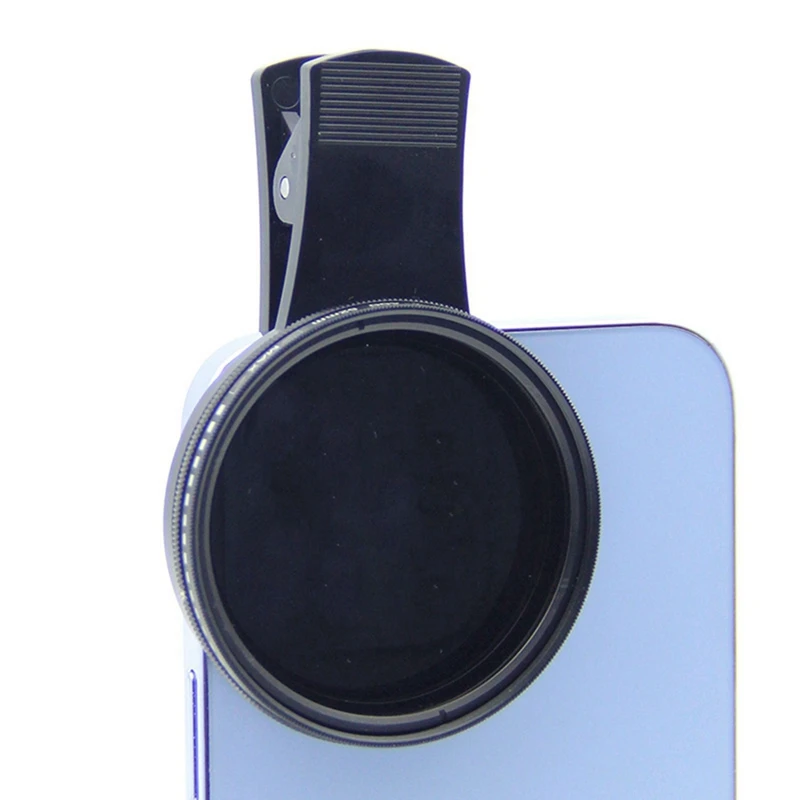 52 مللي متر الهاتف ND تصفية ND2 إلى ND400 كليب على مرشح الكثافة المحايدة المتغيرة للهاتف المحمول كاميرا الهاتف الذكي