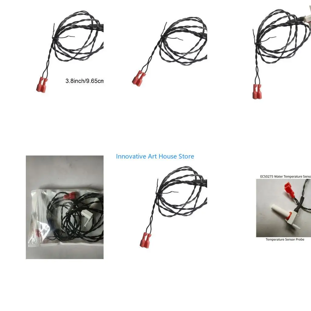 E1PC Water Temperature Probe Replacement Part for Pool Heat Systems, 10K Thermistor Cable Assembly for Pool Service and Repair