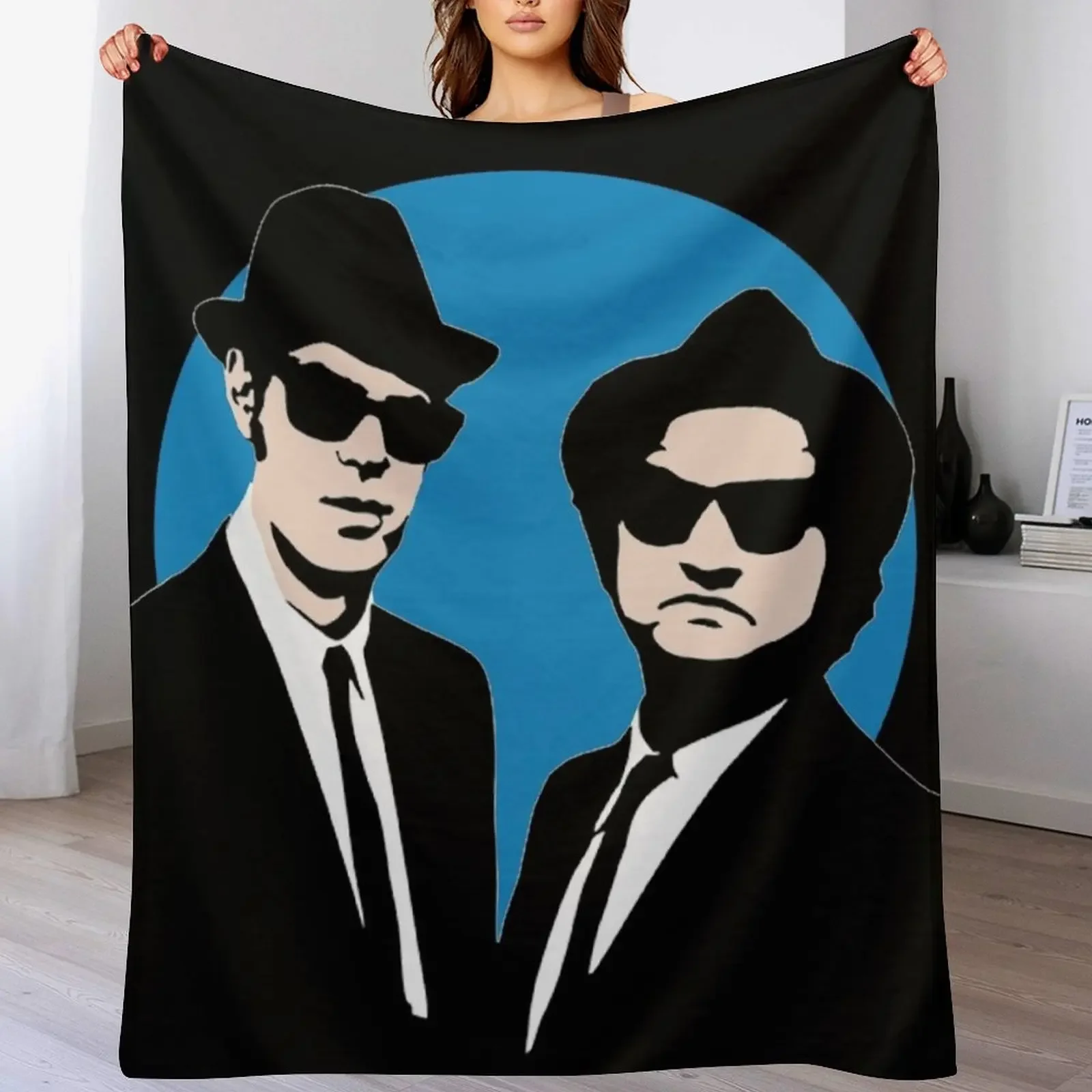 

Blues Brothers Throw Blanket warm for winter Custom Nap Flannel Blankets