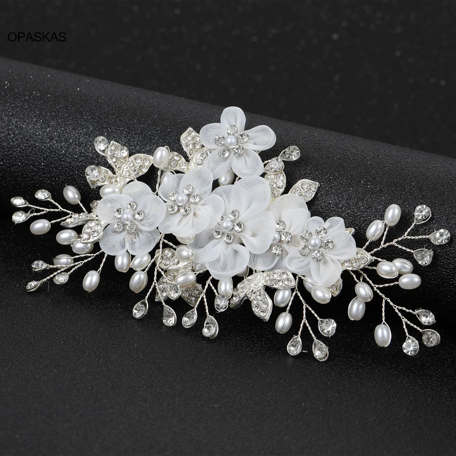 Wedding Hair Clips Rhinestone Bride Hair Jewelry Headdress Fashion Pearl Hairpin Lady Engagement Hair Jewelyr Marriage Bijoux