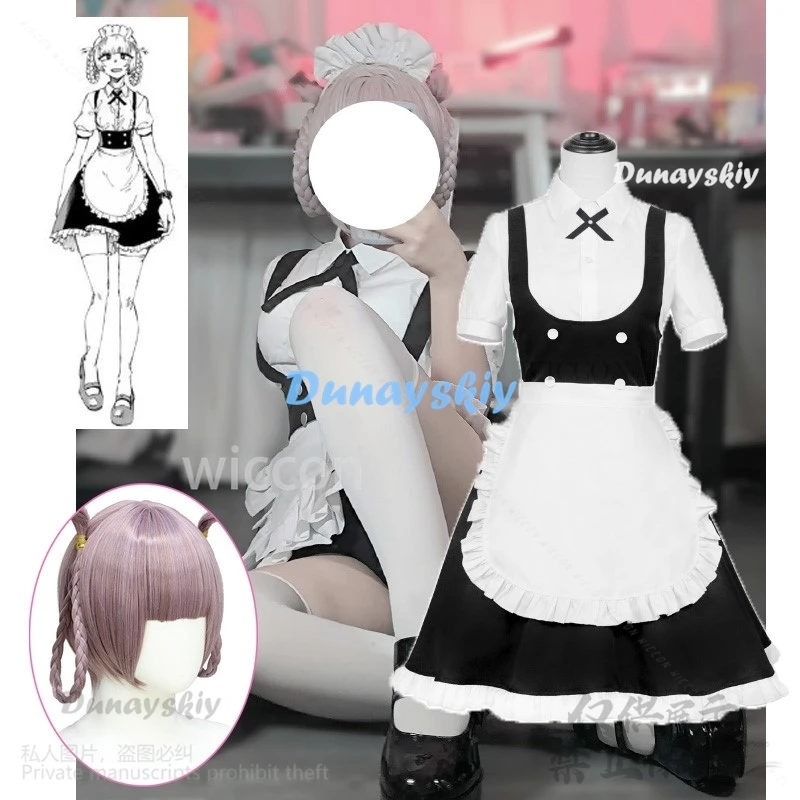 Call Of The Night Anime New Cosplay Nanakusa Nazuna Lolita Maid Uniform Headwear Wigs Costume For Halloween Party Suit Cos