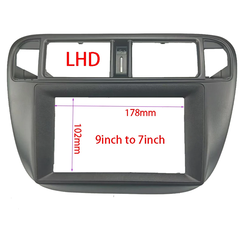 7/9inch Car Fascia Radio Panel for Honda Civic (EJ/EK/EM) 1996-2001 Dash Kit Install Adapter Facia Console Bezel
