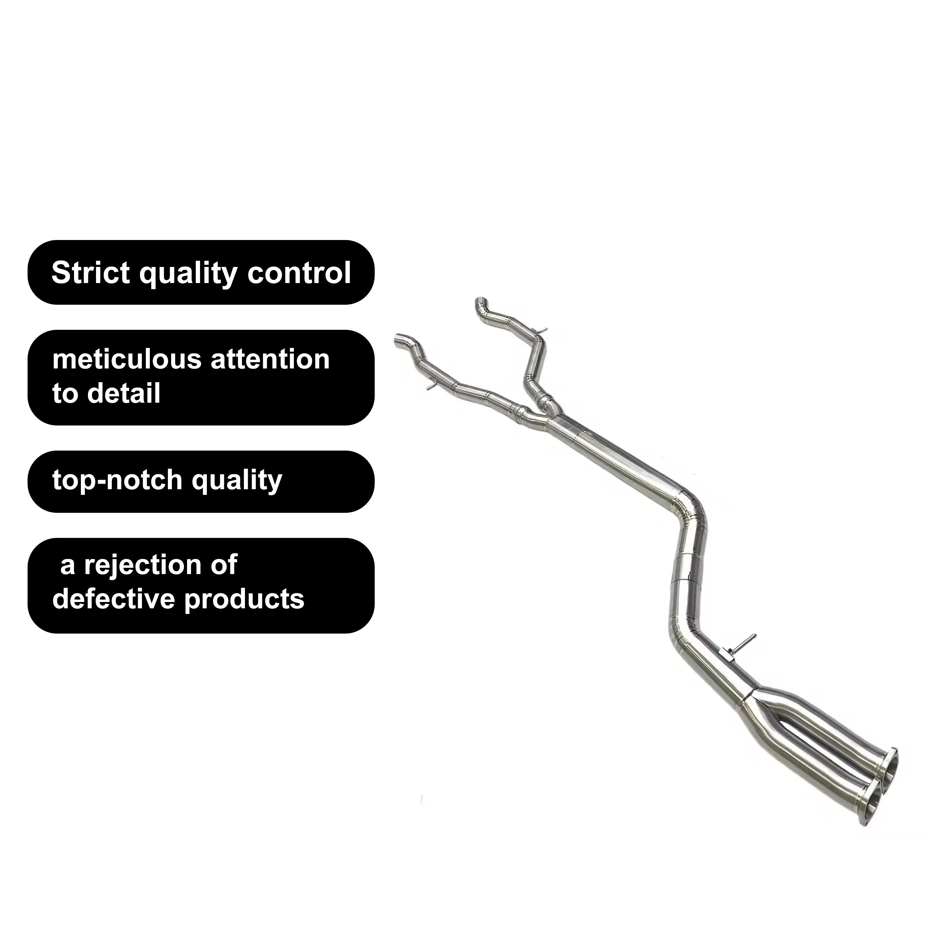 ACE Einzel-Midpipe für BMW S55 M3 F80 M4 F82 3.0T Midpipe Auspuff 3,5" 89mm Hochleistungs-SUS304 Midpipe Auspuffanlage – Detail 7