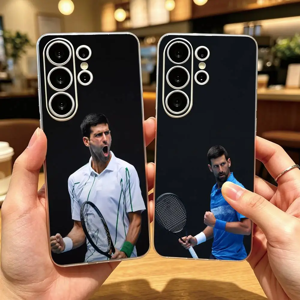 Tennis star Novak Djokovic  Phone Case Transparent Silicone Soft For Samsung S25,S24,S21,S22,S23,S30,Ultra,S20,Plus,Fe Gift