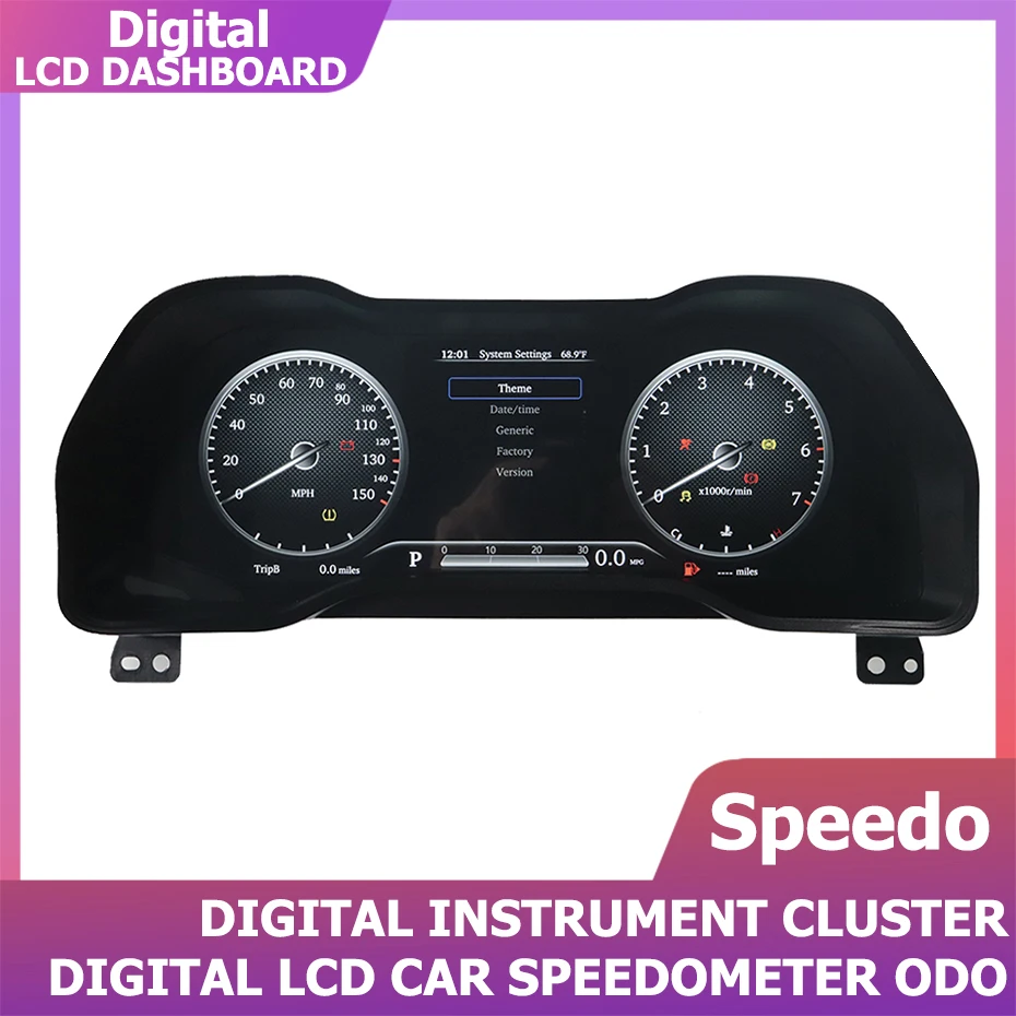 

12.3'' LCD Dashboard Digital Virtual Cockpit For Toyota 4Runner 4 Runner 2014-2019 Instrument Cluster Gauge 1920*720 Speedometer