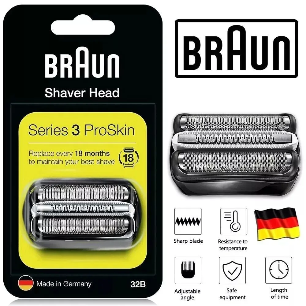 Genuine Brown Replacement Shear Head for Shaver Series 3 Cassette Combo Pack 32B New