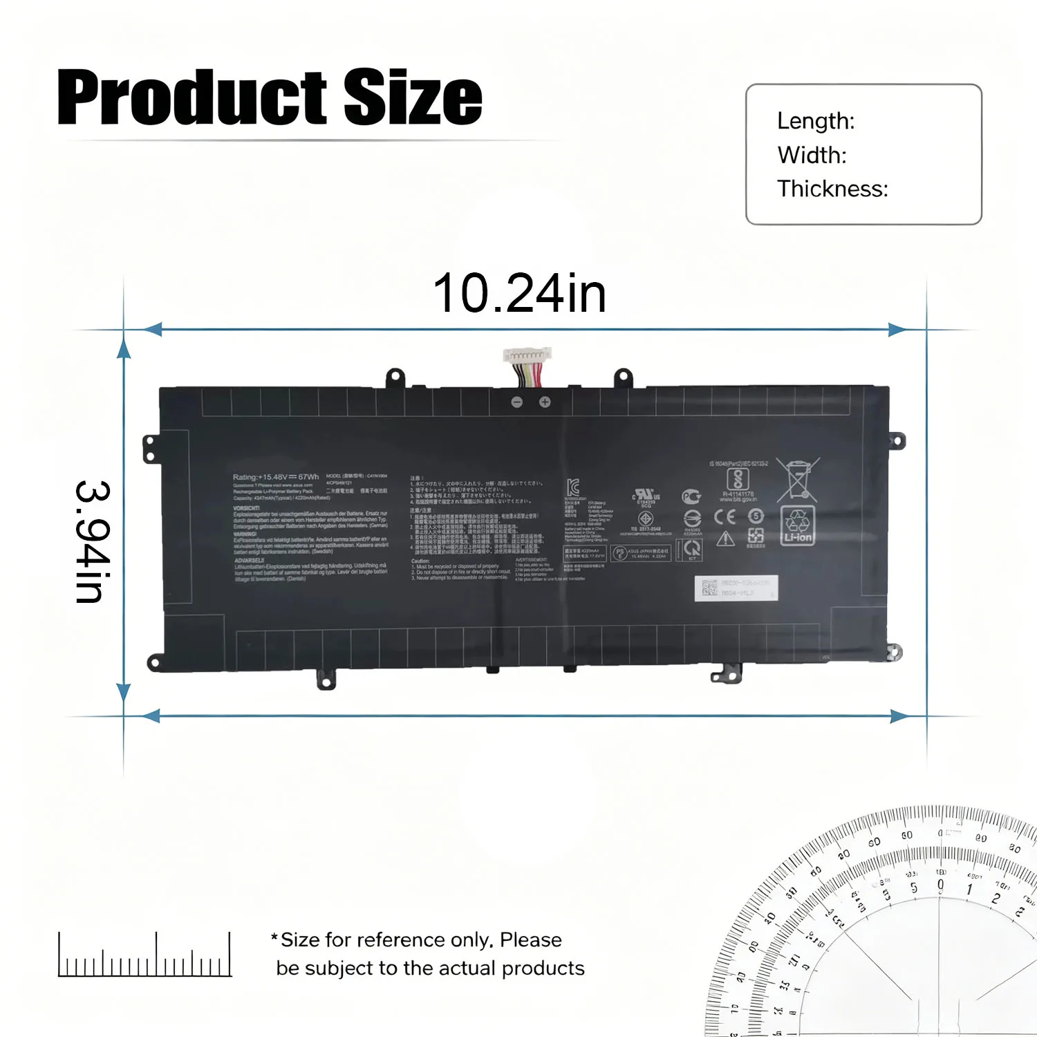 New C41N1904 C41N1904-1Laptop Battery For ASUS ZenBook 14 UX425UA UM425IA UX425EA FA506IV FA506IU FA506QE FA506QM FX506 FX706