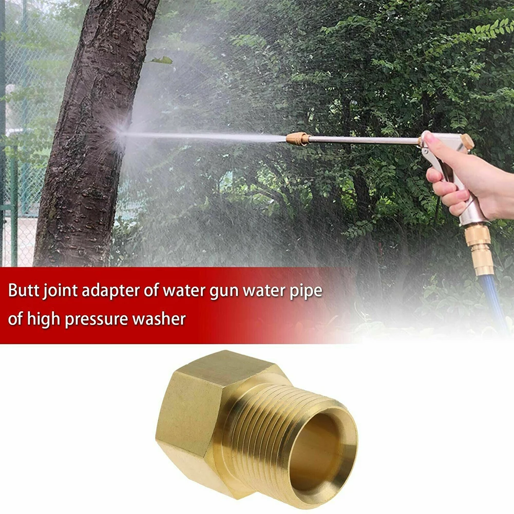 Pressure Washer Adapter Metric Adapter 4500 PSI Accessories Brass M22 14mm Female M22 15mm Male Thread To Durable