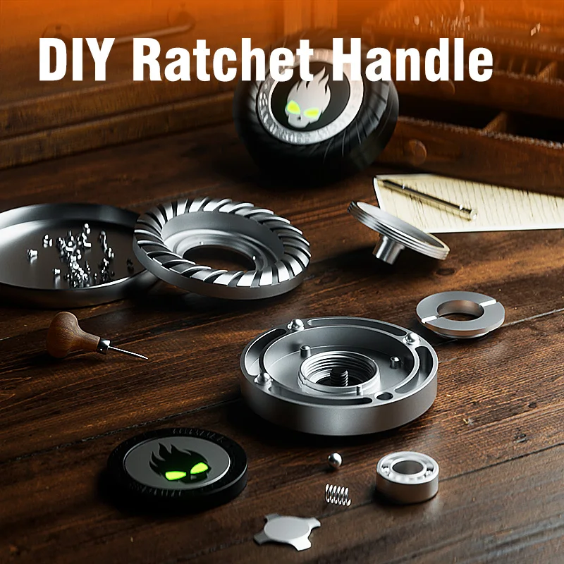 Petit diable EDC métal Fidget Spinner mécanique bouton à cliquet anti-Stress adulte haptique Fidget bout des doigts jouet garçon DDHD outil