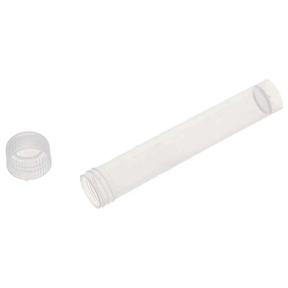 10pcs Vial Plastic Test Tube 90mm*15mm 10ml Science Tubes with Seal Cap Burette School Educational