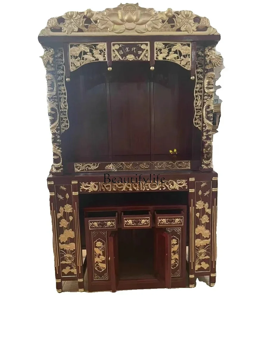 XX59XX59Buddhist platform shelf God of Wealth hanging cabinet wall household
