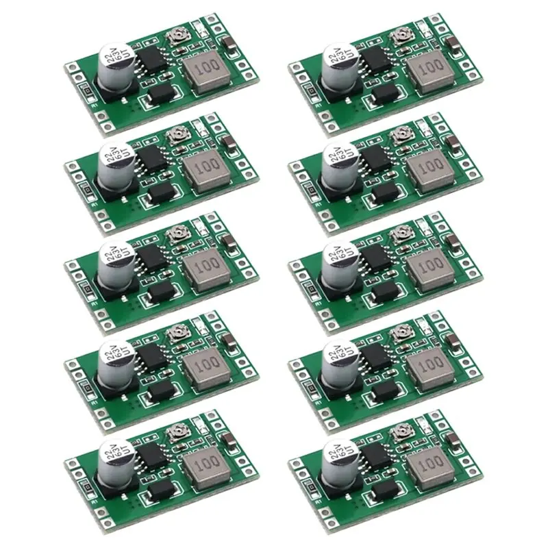 AB34-MP4560 2A DC-DC Step-Down Regulator Module 10PCS 3.3V/5V/9V/12V Adjustable Output 6-55V Input Power Supply Board