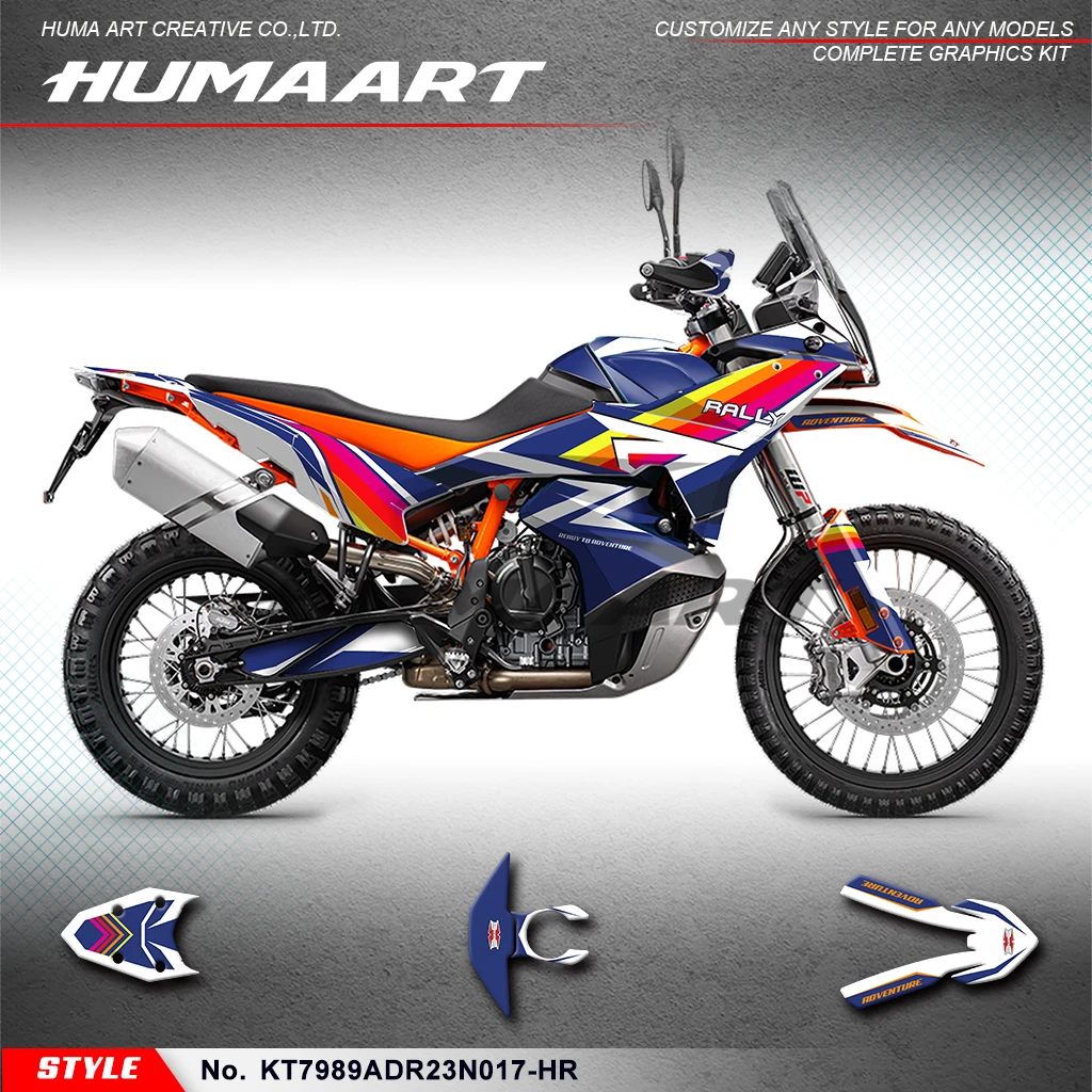 

HUMAART Graphics Decal Kit Sticker Sheet for KTM 790 890 Adventure R ADV 2023 2024 25 26, Protector, Style No.KT7989ADR23N017-HR